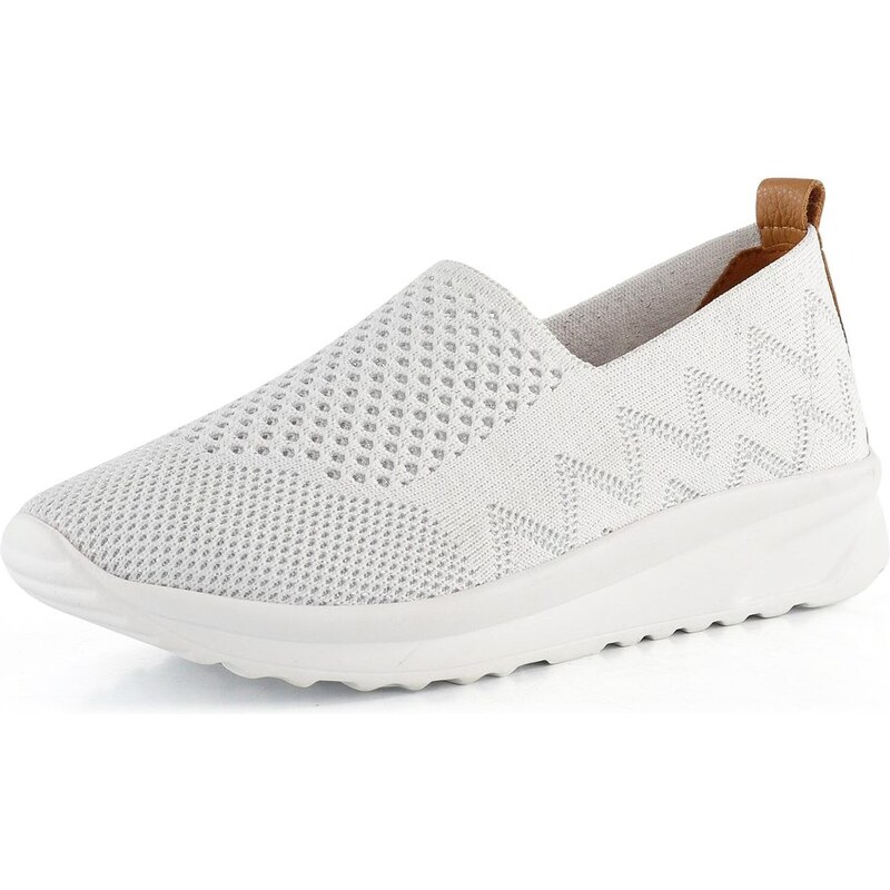 Looke strieborné úpletové mokasíny/slip-on Francene L0438_16 62752652