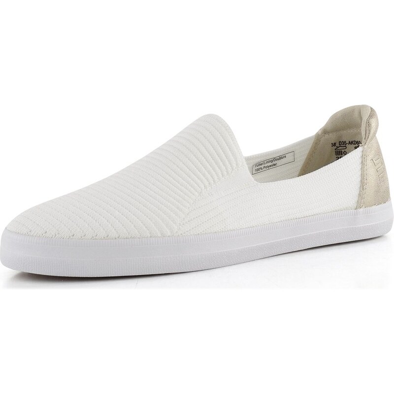 TT.BAGATT slip-on úpletové mokasíny white/metallics D35-AKD60-6950 62752540