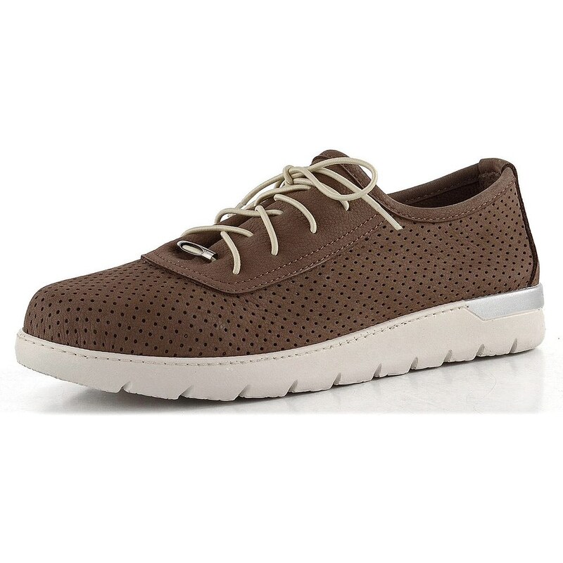 Looke kožené perforované poltopánky Marcelle sand L1160_34 62752657