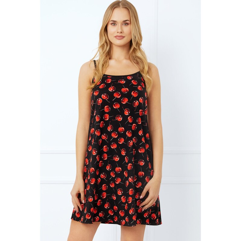 E-shop Italian Fashion nočná košeľa na ramienkach Cherry - bavlna