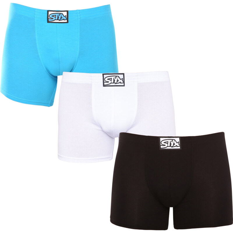 3PACK pánske boxerky Styx long klasická guma viacfarebné (3F96019) 46637100
