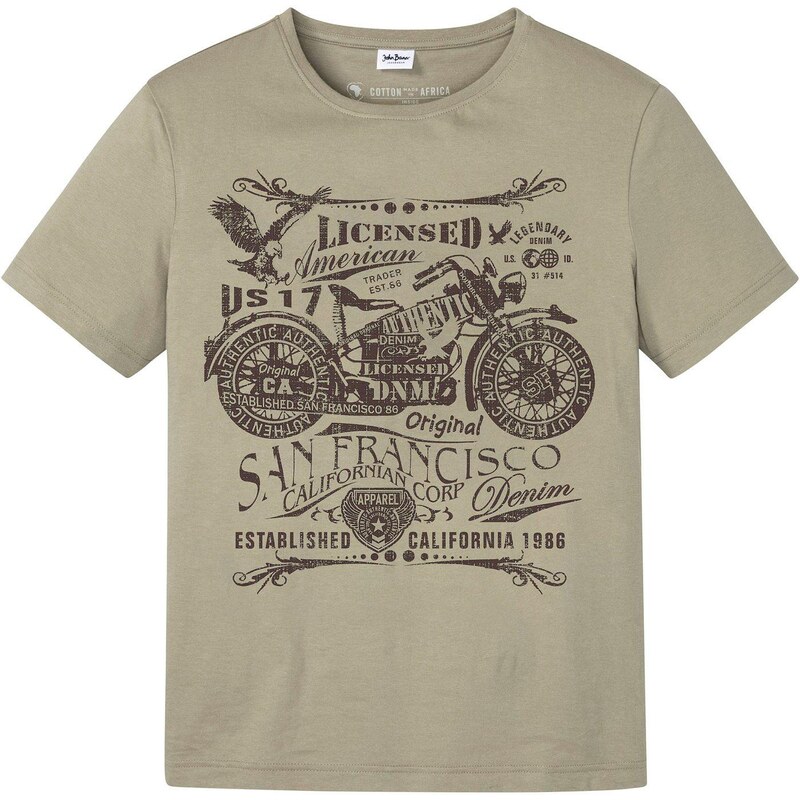 bonprix Tričko z čistej bavlny, farba zelená 44791705