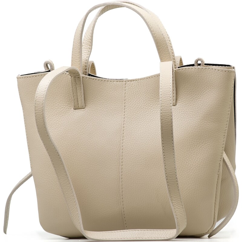 Blaire Kožená kabelka Lea béžová 67923164