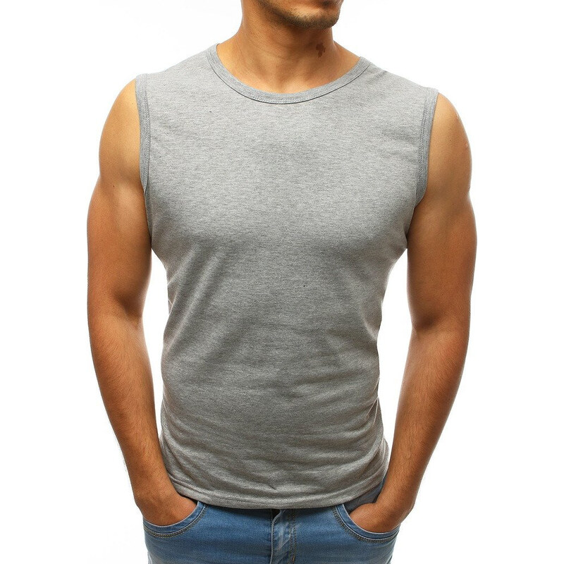 BASIC Šedé pánske tielko rx3498 11330243