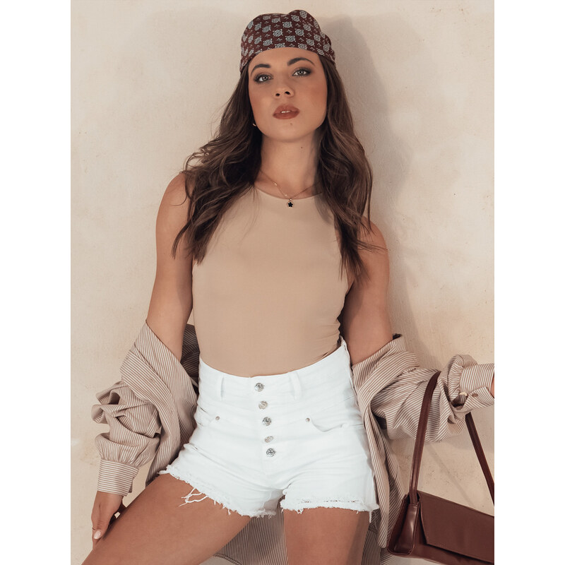 BASIC Biele džínsové kraťase CANNES SY0387 52995773