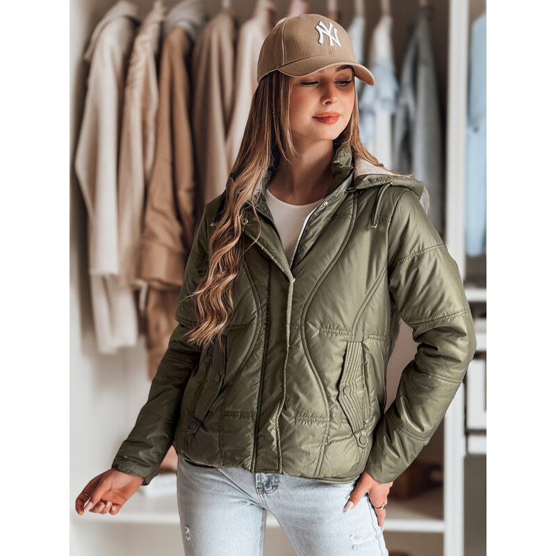BASIC Khaki dámska prechodná prešívaná bunda MARISSIA TY4852 62619309