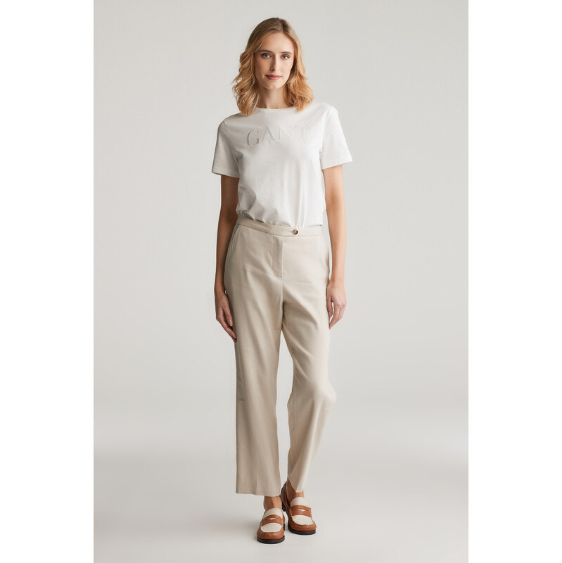 NOHAVICE GANT STRETCH LINEN TAILORED PANT SOFT OAT 62622084