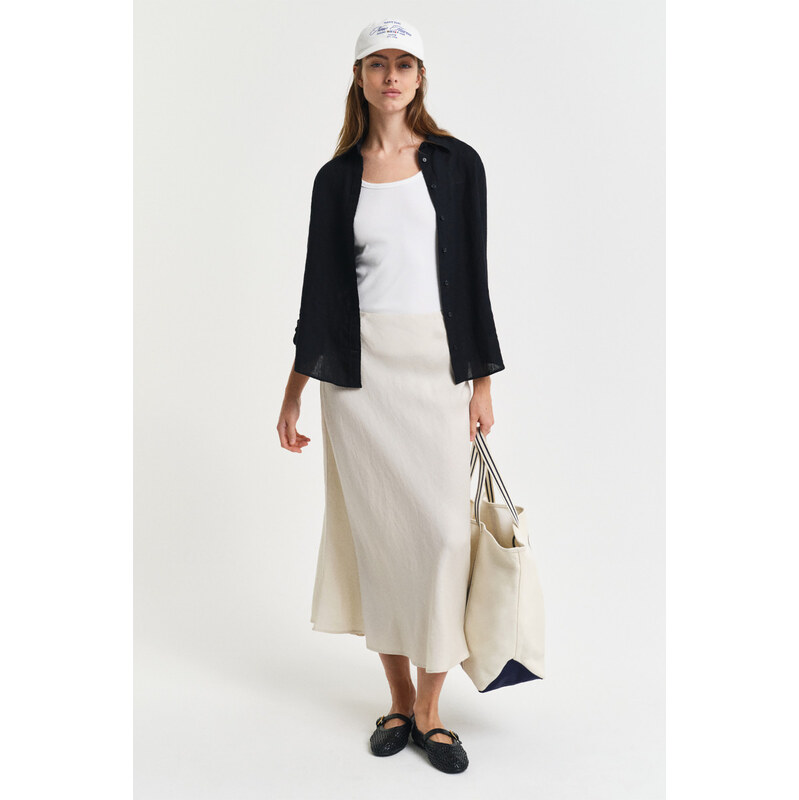 SUKŇA GANT LINEN BLEND SKIRT PUTTY 62622087