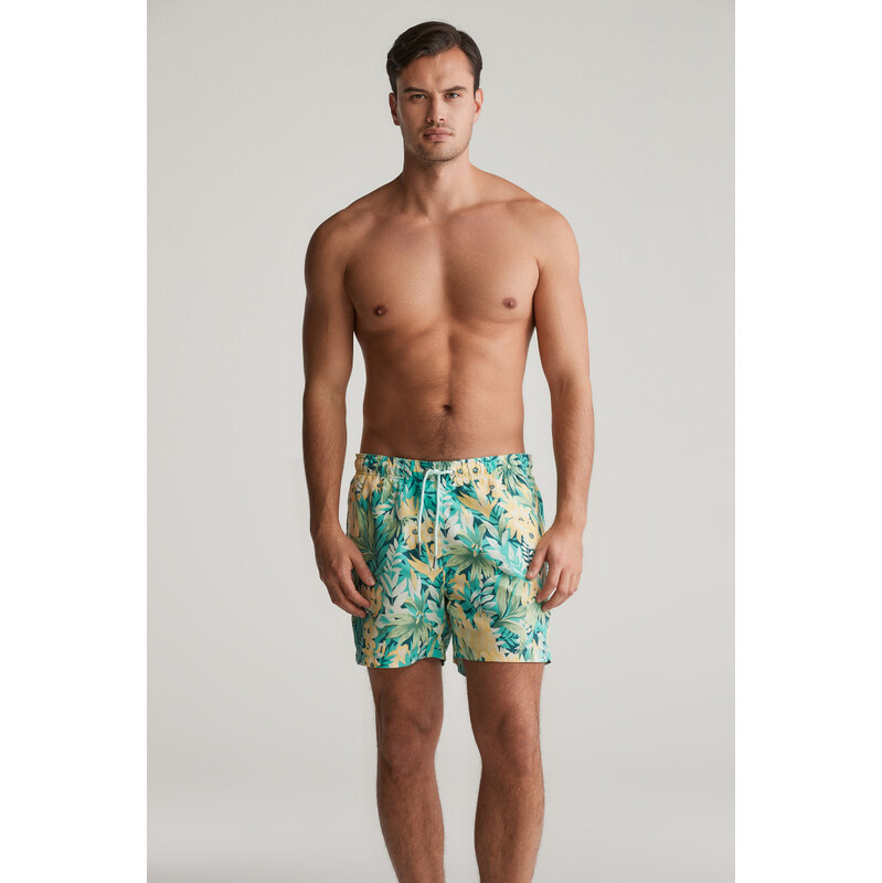 PLAVKY GANT FLORAL PRINT SWIM SHORTS TROPIC BLUE 62622112