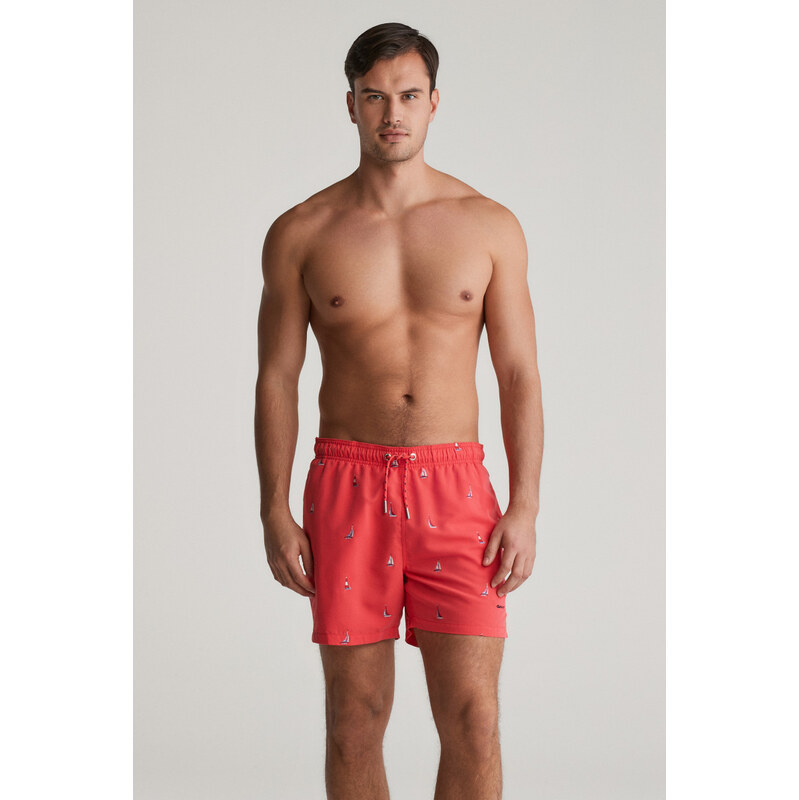 PLAVKY GANT BOAT EMBROIDERY SWIM SHORTS WATERMELON RED 62622116