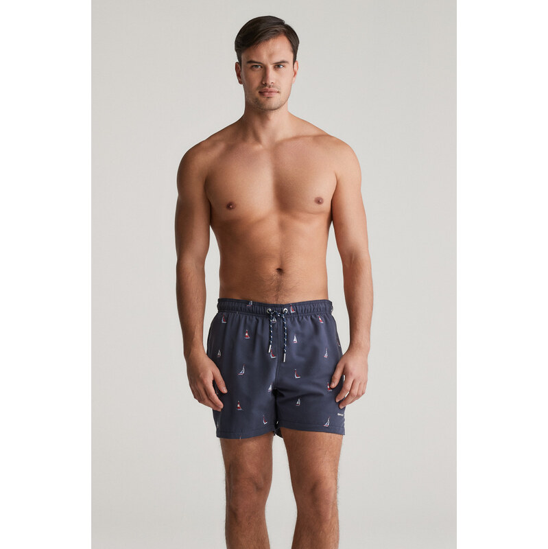 PLAVKY GANT BOAT EMBROIDERY SWIM SHORTS EVENING BLUE 62622115