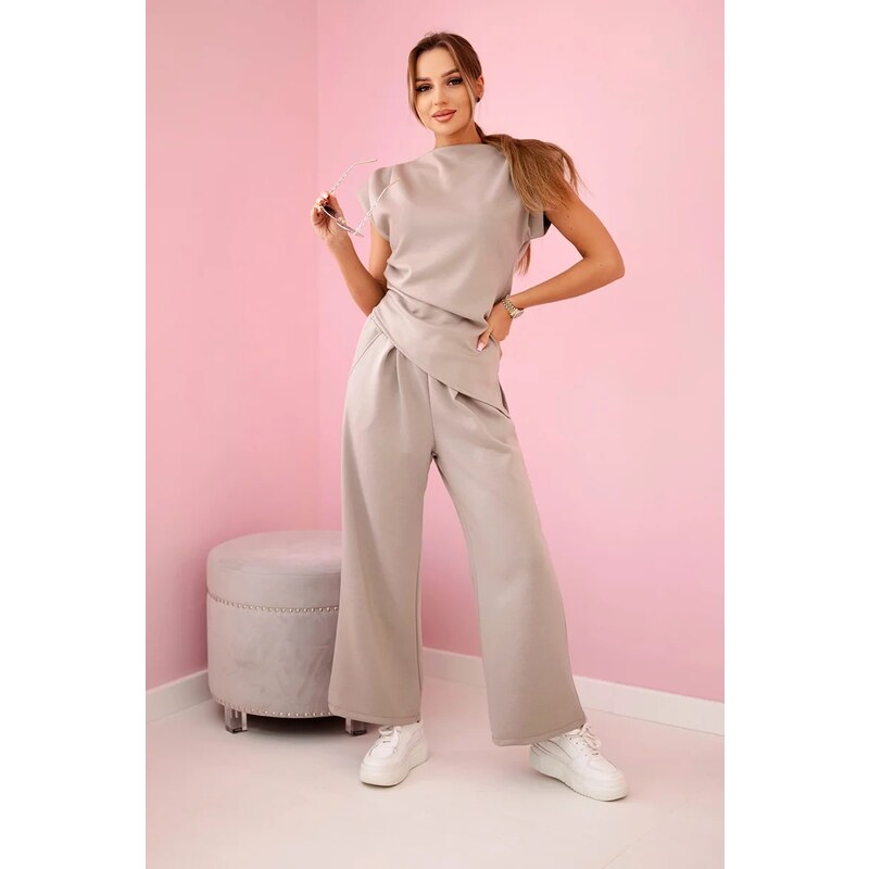 Kesi Viskózový set Modrá - blúzka + nohavice 64235403