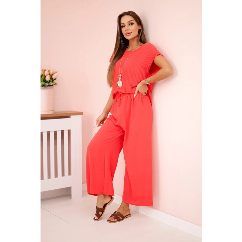 Kesi Viskózový set Brenda - blúzka s príveskom + nohavice 63914249