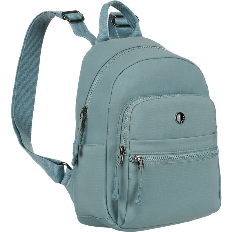 Modrý jednokomorový dámsky batoh z polyesteru s ôsmimi vreckami - 62623366