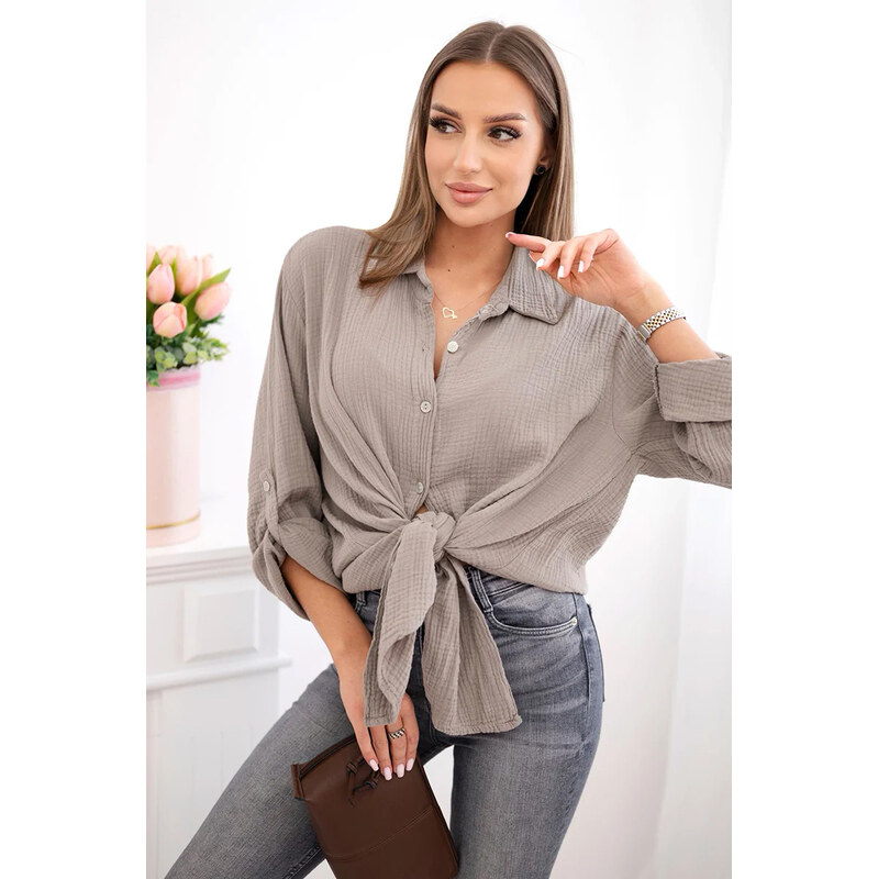 Fashionweek Košeľová blúzka z ľahkej a príjemnej bavlny K65622 62630270