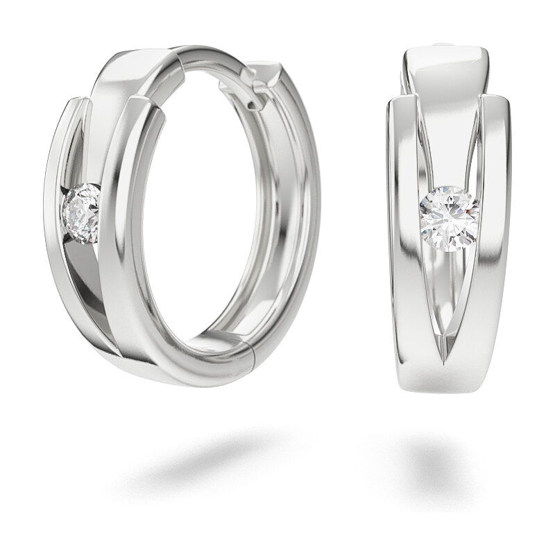 Dámske náušnice - biele zlato 23232/BX 62630157