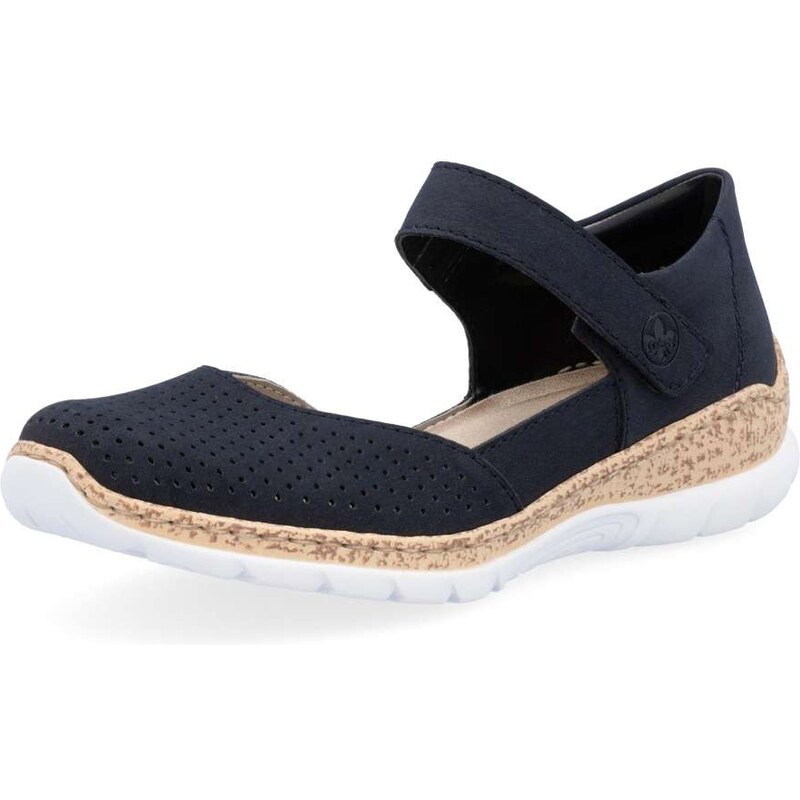 Dámske baleríny RIEKER N42F5-14 modrá S5 62631789