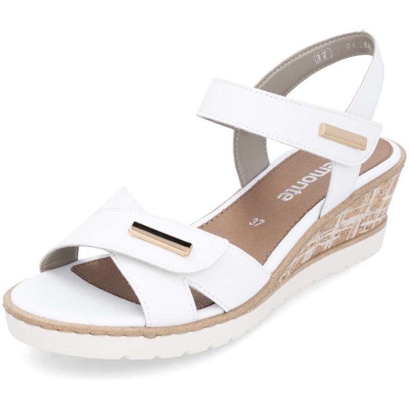 RIEKER Dámske sandále REMONTE R6266-80 biela S6 62631798