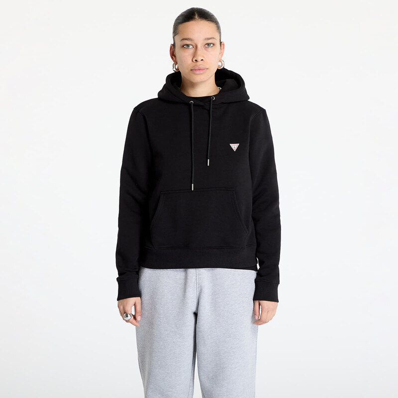 Mikina Guess JEANS Hood Reg Mini Triang Sweat Jet Black A996 L 62631874