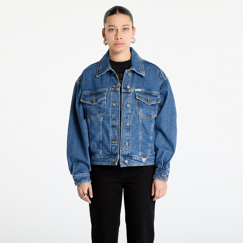 Bunda Guess JEANS Oversize Trucker Jacket Gj Medium Wash XS 62631876