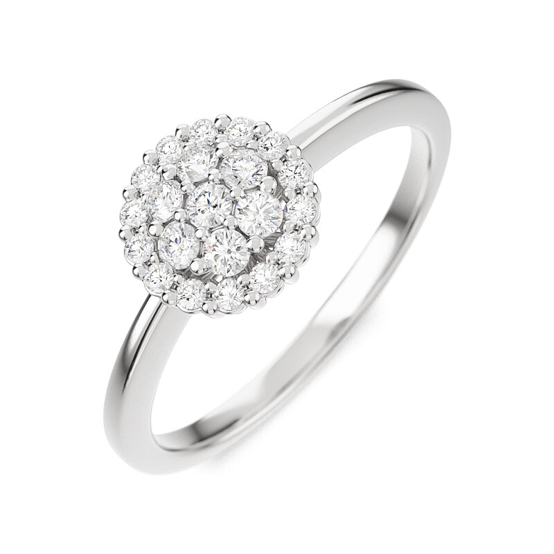 Zásnubný prsteň - biele zlato 22198/BX 62631995