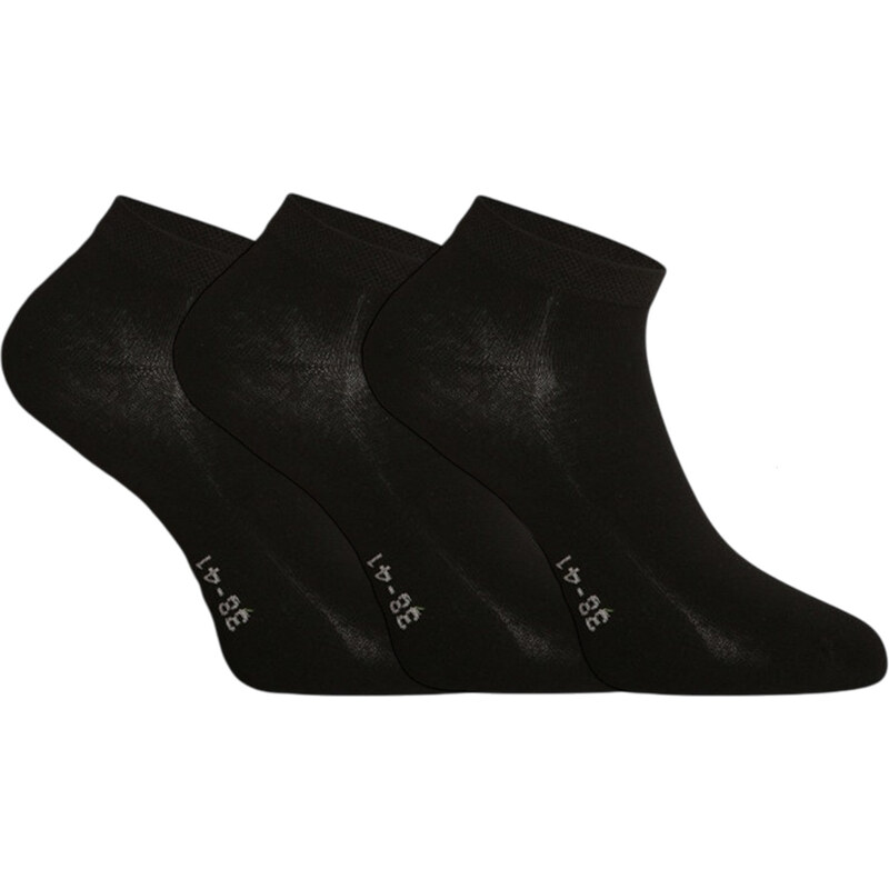 3PACK ponožky Gino bambusové čierne (82005) 62632246