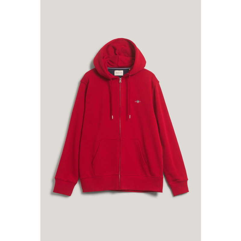 MIKINA GANT REG SHIELD FULL ZIP HOODIE RUBY RED 61866377