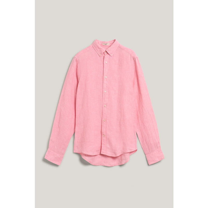 KOŠEĽA GANT SLIM LINEN SHIRT GERANIUM PINK 62226308