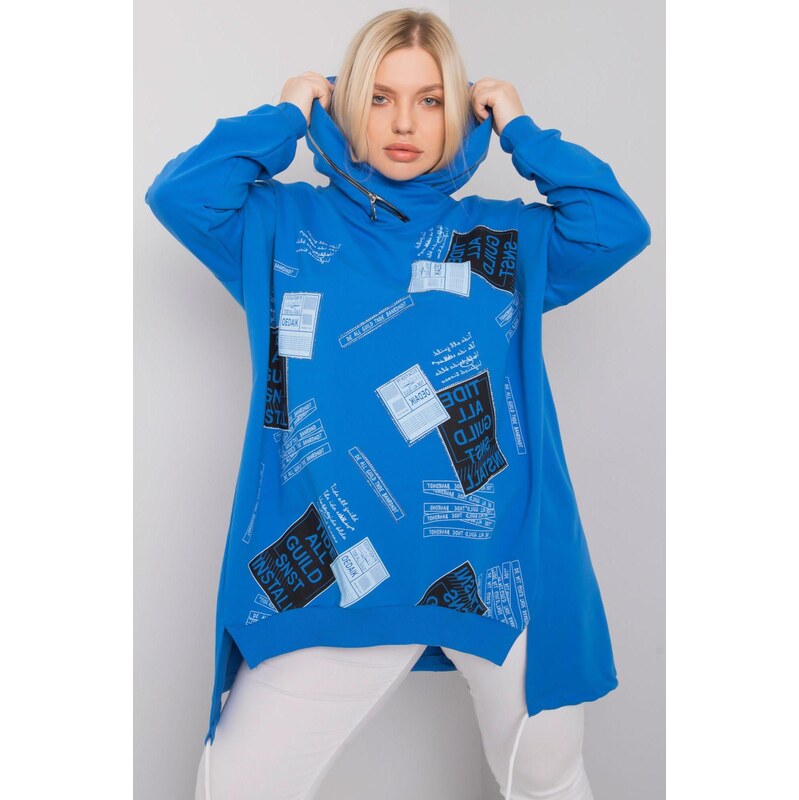 MladaModa Mikina s potlačou Ives kráľovská modrá 62639627