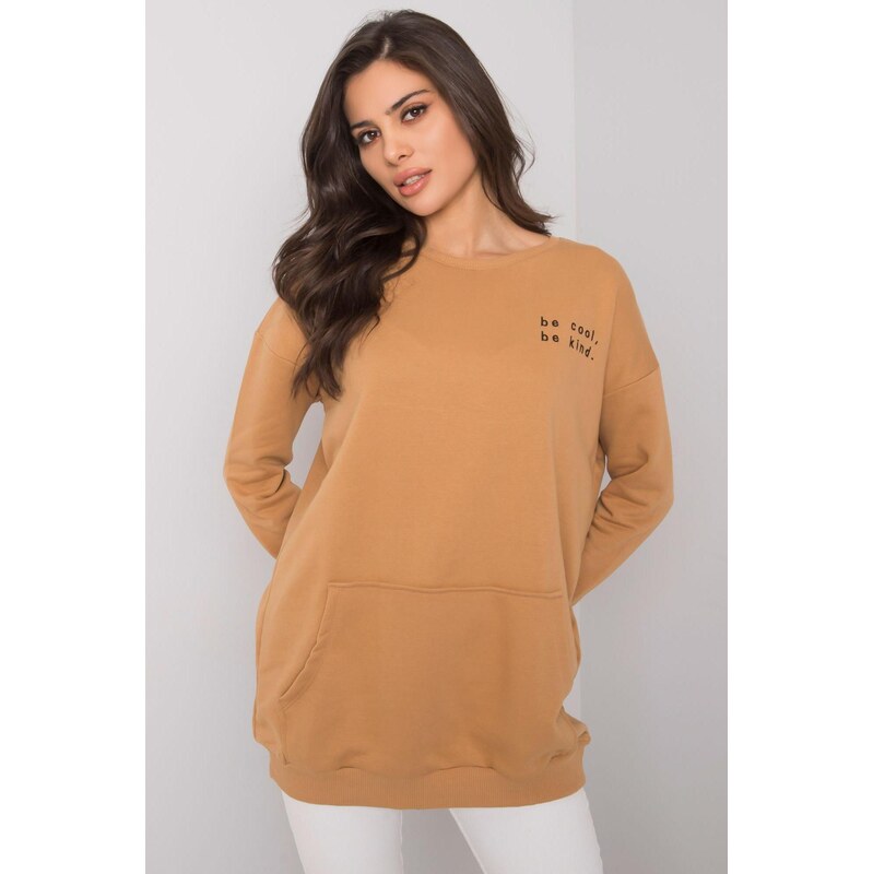 MladaModa Mikina klokanka Amalfi bez kapucne farba camel 62639631