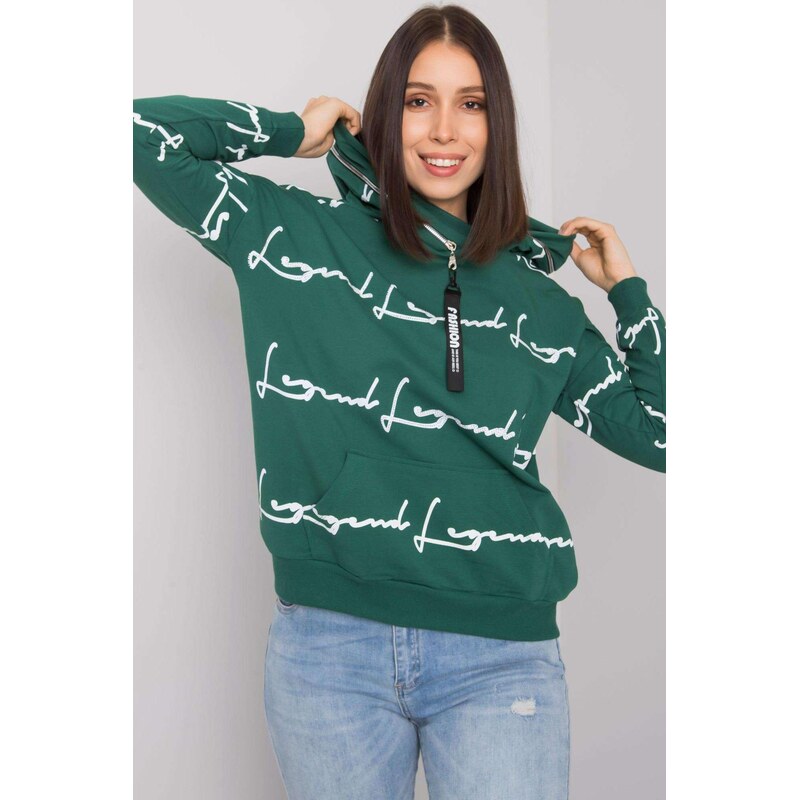 MladaModa Mikina klokanka Jossy s kapucňou zelená 62639634