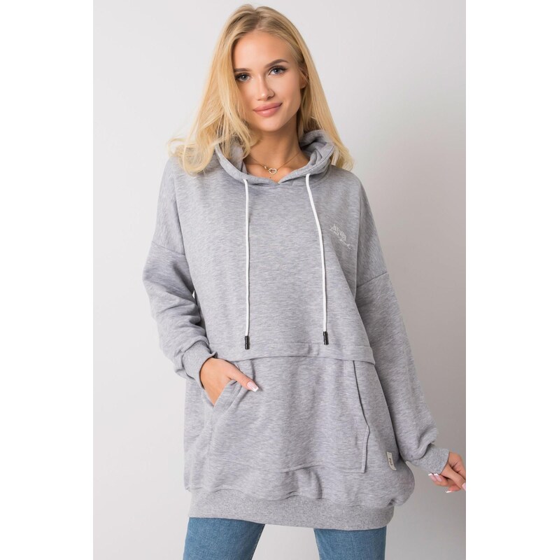 MladaModa Mikina Edna s kapucňou šedá 62639648