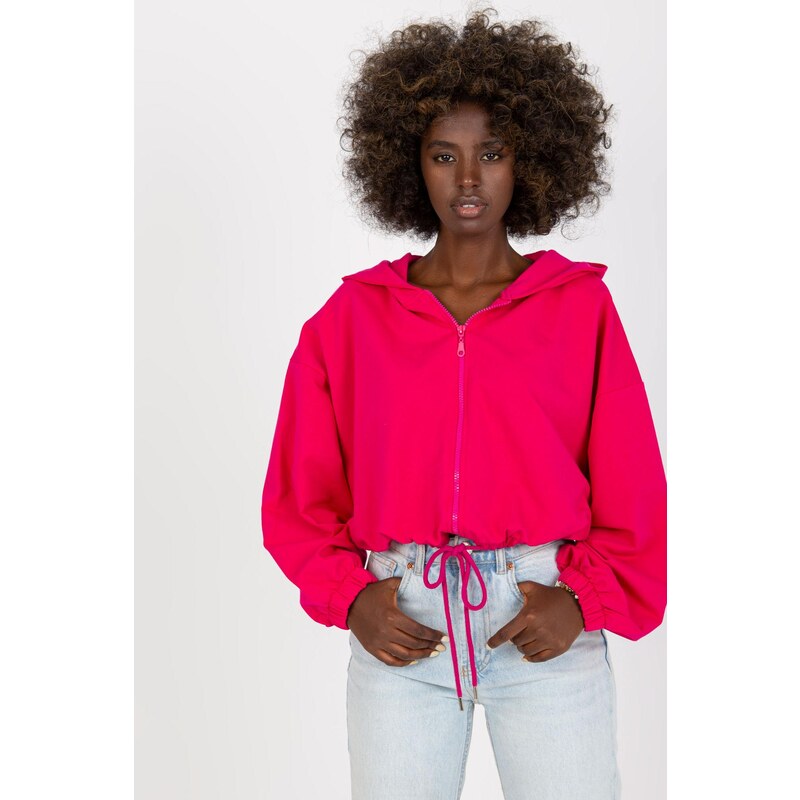 MladaModa Krátka mikina s kapucňou a sťahovacou šnúrkou model 08136 62639596