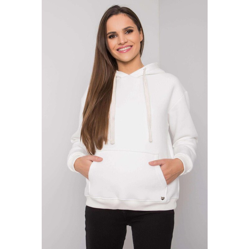 MladaModa Mikina klokanka Georgie s kapucňou farba ecru 62639617