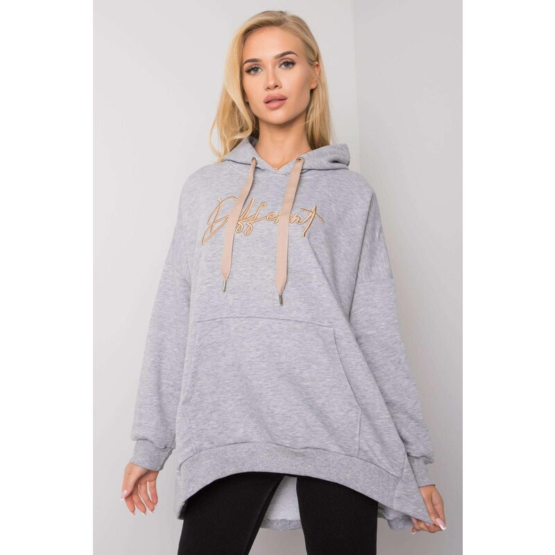 MladaModa Mikina klokanka Fallon s kapucňou šedá 62639642