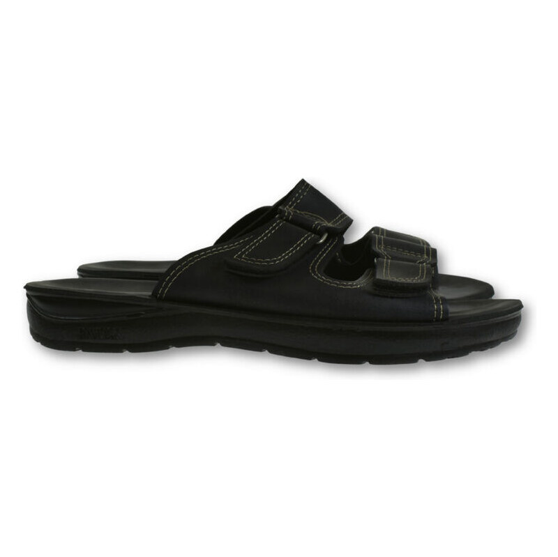 JOHN-C Pánske čierne šľapky MARKO 62643776