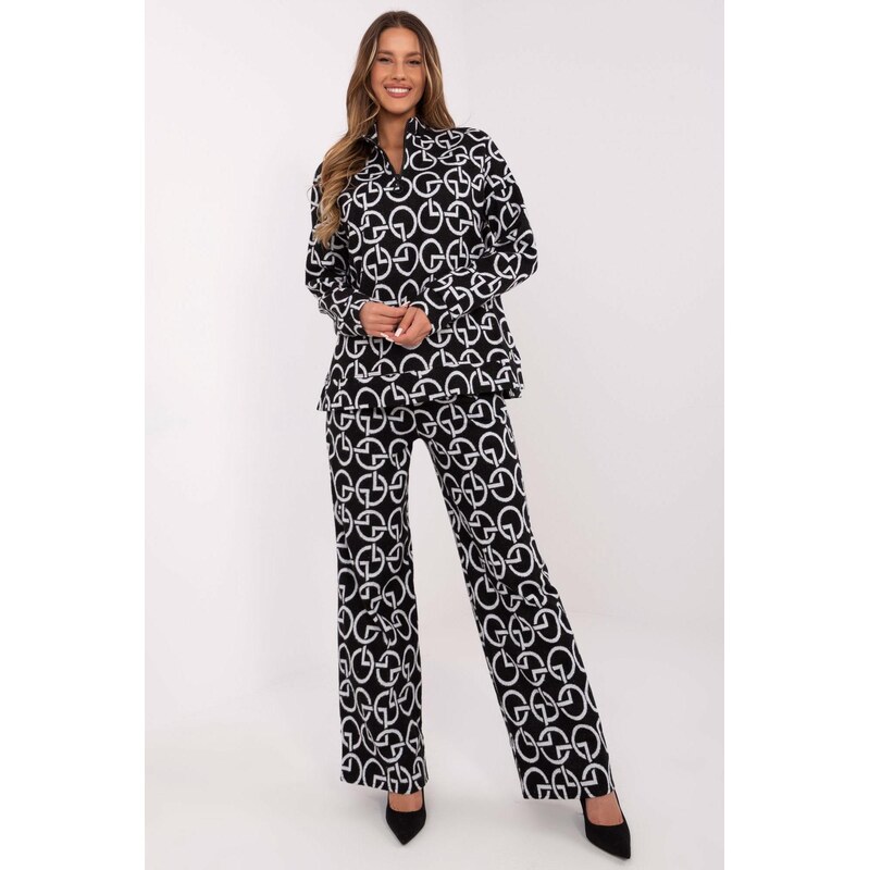 MladaModa Elegantná dvojdielna súprava model 55192 čierna+biela 62639681