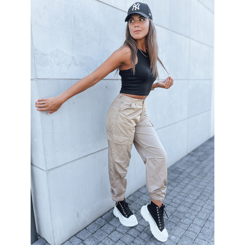 BASIC Béžové kapsáčové nohavice ADVENTURE UY1639 45532235