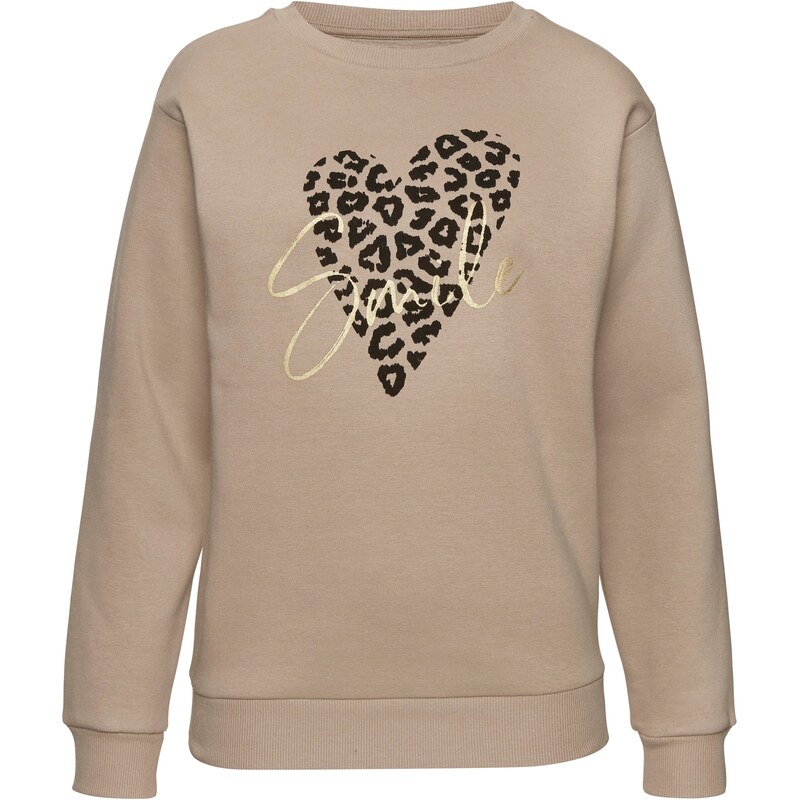 LASCANA Mikina béžová / zlatá / čierna 62661243