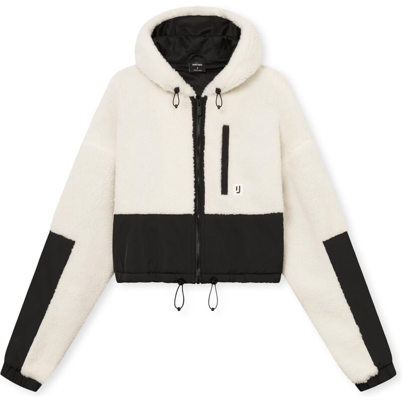 Johnny Urban Flisová bunda Carey krémová / čierna 63155751