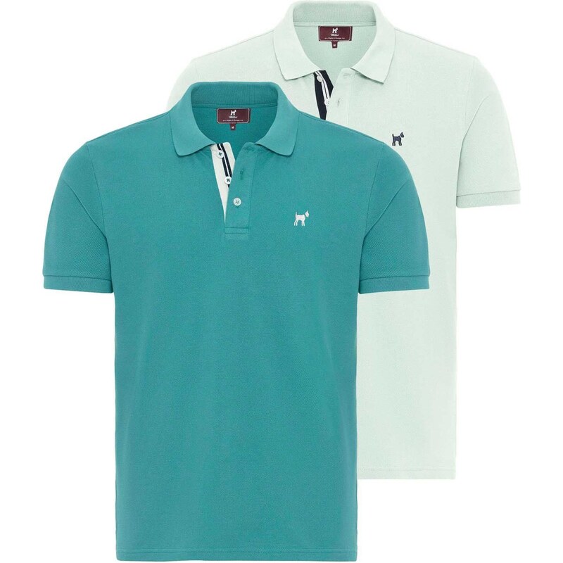 Williot Tričko námornícka modrá / petrolejová / mätová / biela 65645801