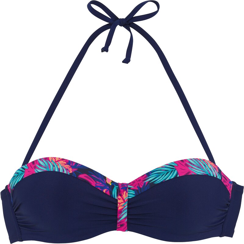 LASCANA Bikinový top námornícka modrá / tyrkysová / tmavomodrá / 62994698