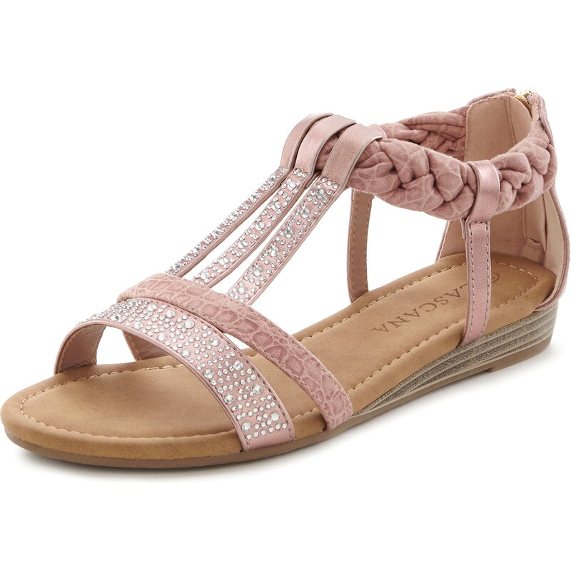 LASCANA Sandále ružová / staroružová / strieborná 62662882