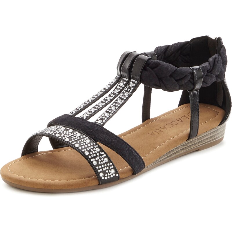 LASCANA Sandále čierna / priehľadná 62662886