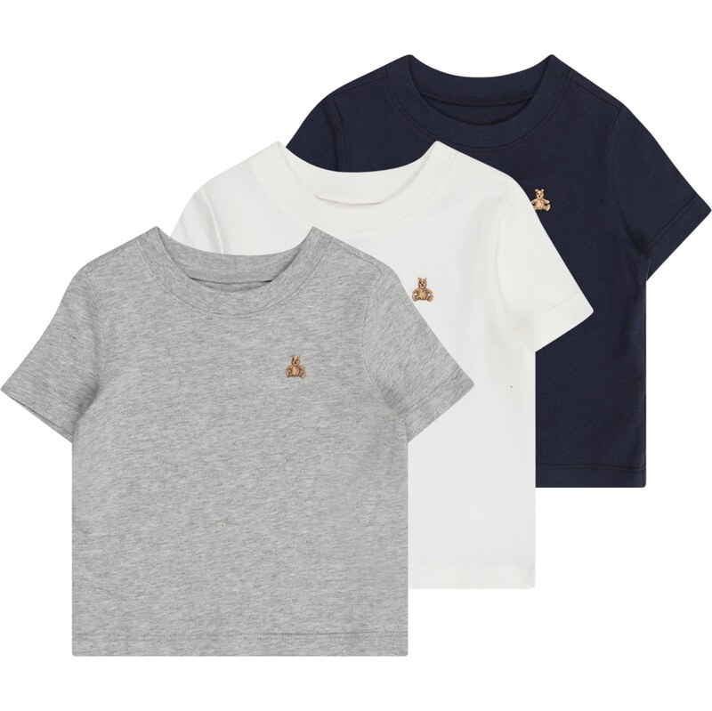 GAP Tričko námornícka modrá / hnedá / sivá melírovaná / biela 62663290