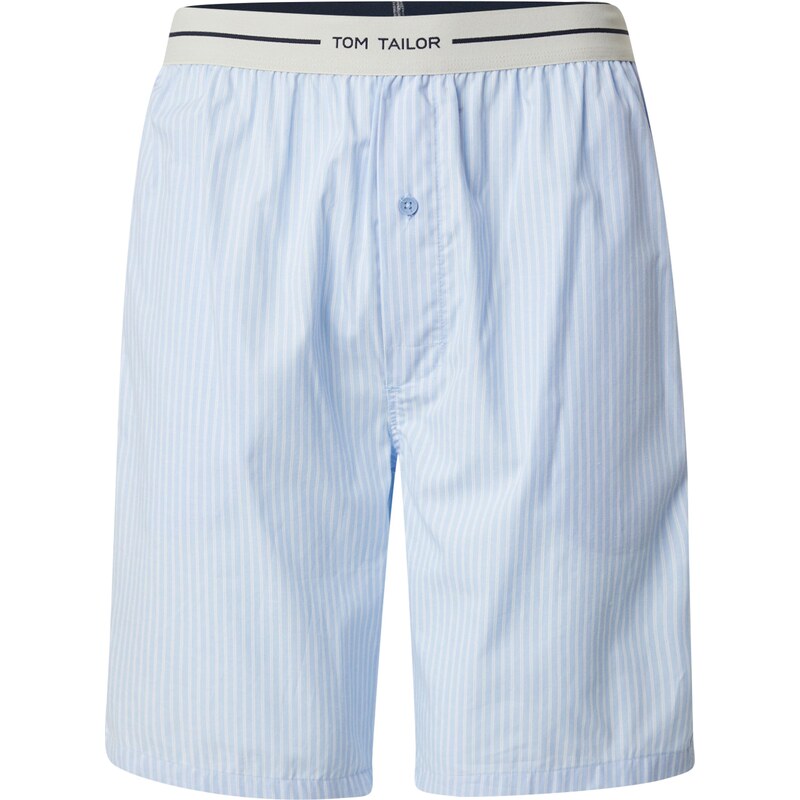 TOM TAILOR Pyžamové nohavice svetlomodrá / sivá / čierna / biela 62663770