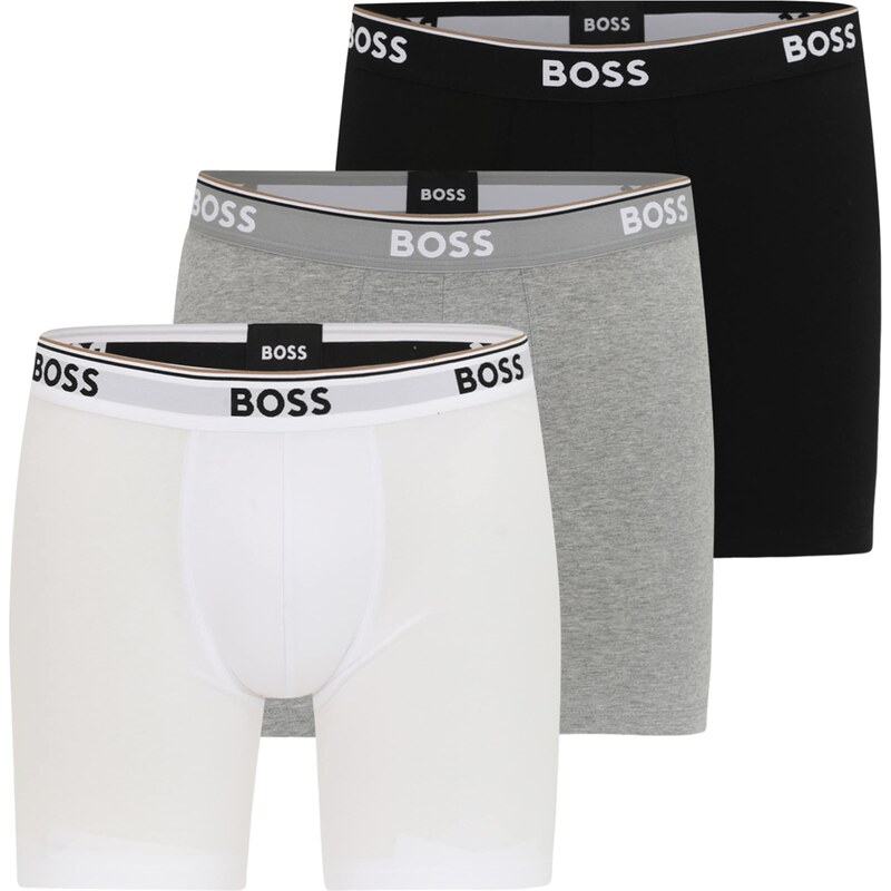 BOSS Boxerky sivá melírovaná / čierna / biela 62663854