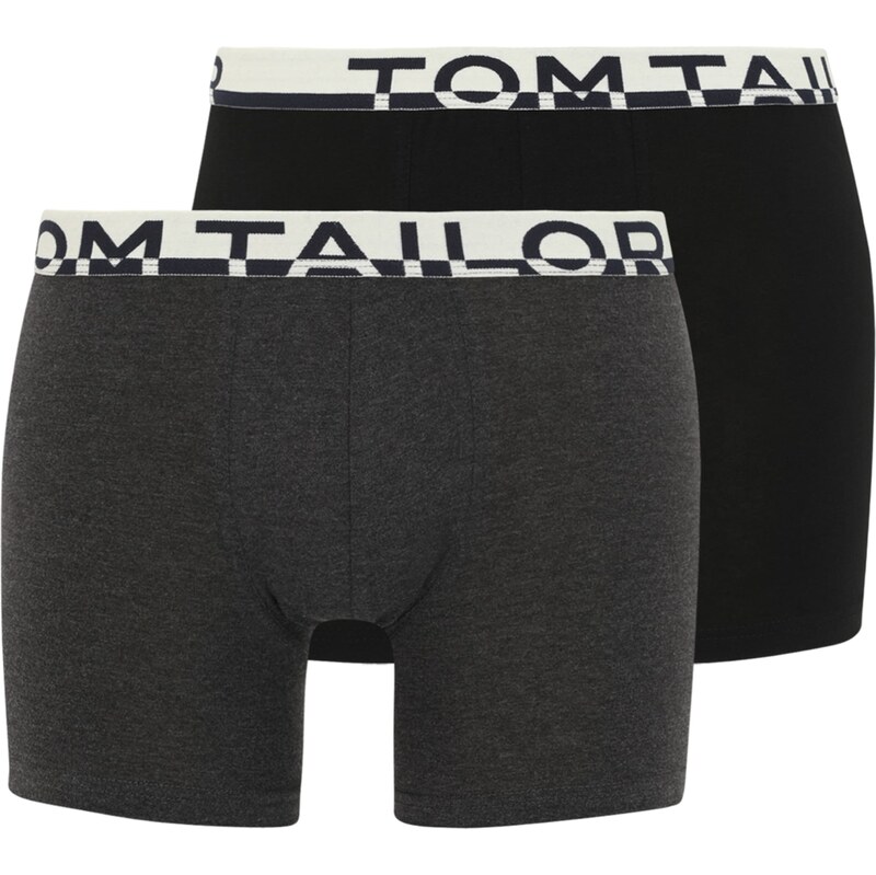 TOM TAILOR Boxerky tmavosivá / čierna / biela 62664310