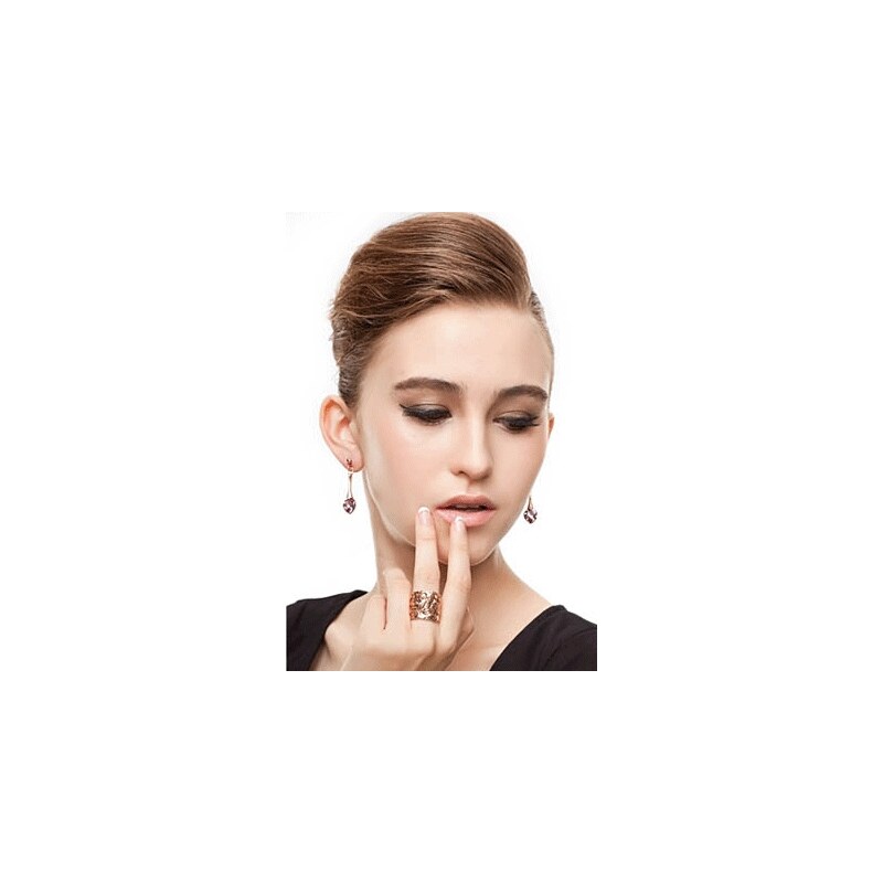 SWAROVSKI Elements Swarovski e. náušnice Cleopatra, lila srdce see2475 62655115