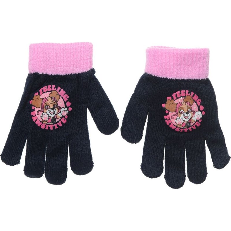 Tmavomodré dievčenské rukavice Paw Patrol - Skye 65151349
